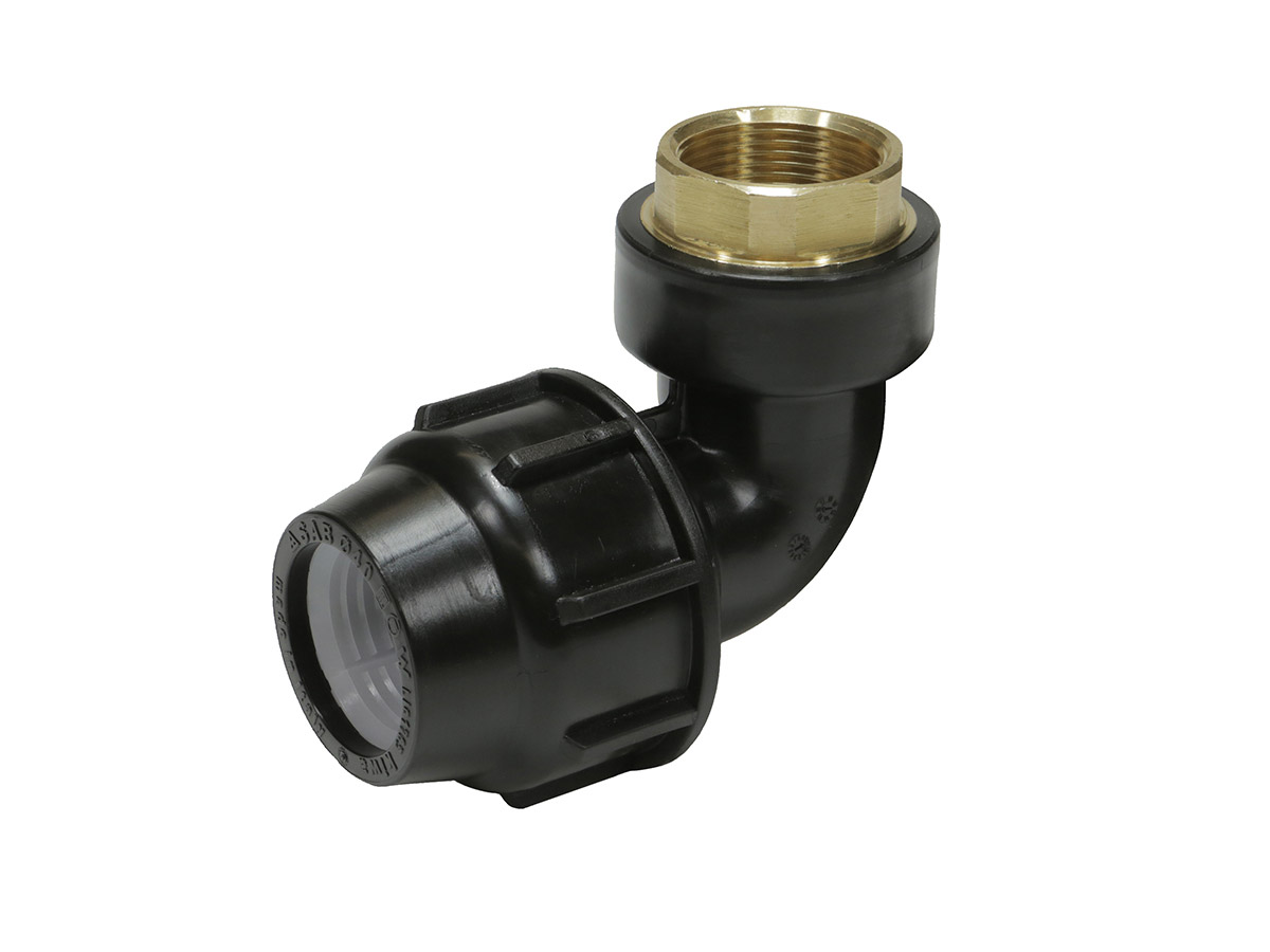 Esse MDPE Brass Female Elbow 20mm OD x 15mm Female BSP from Reece