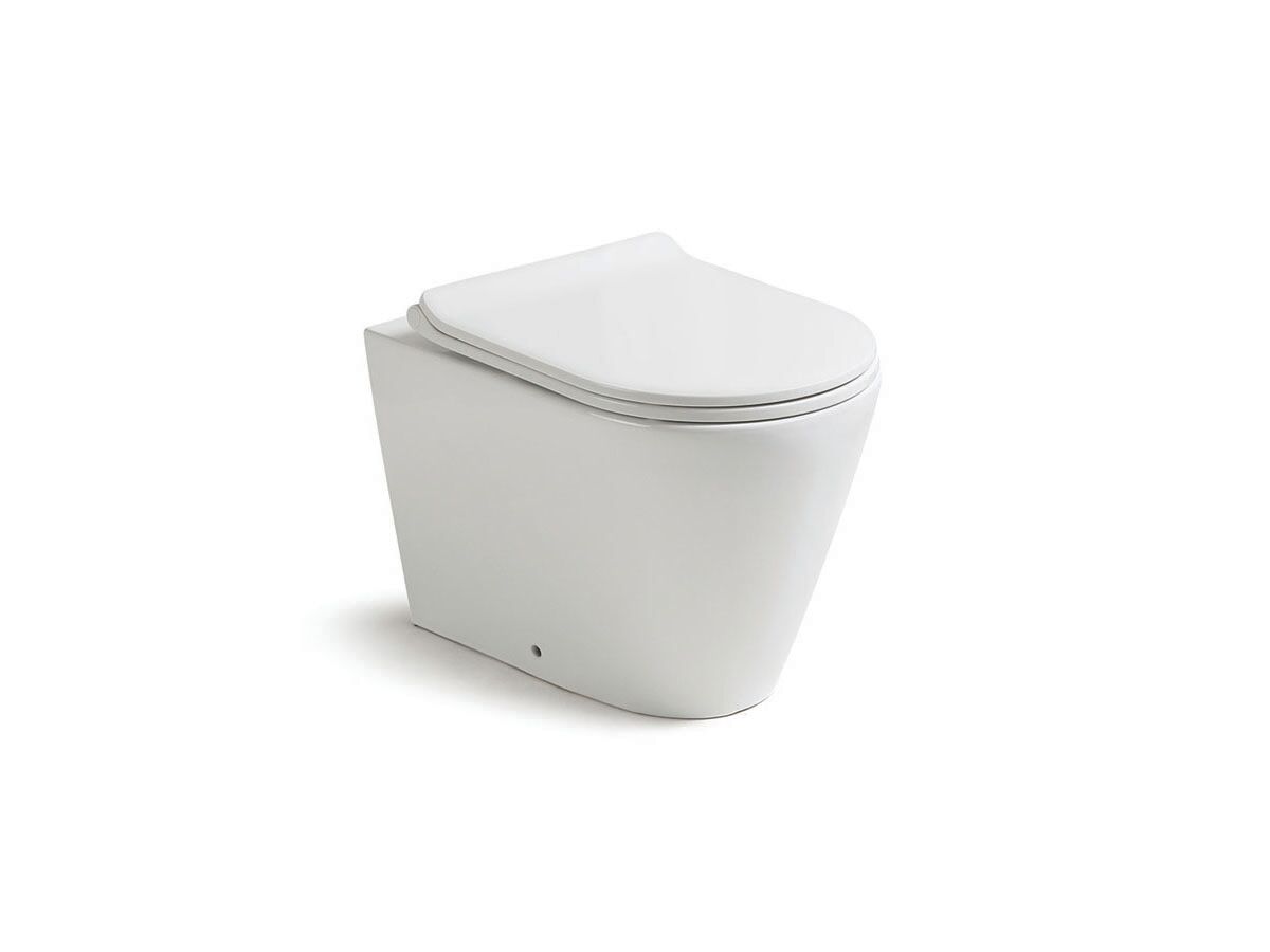 
                        Kado Lux Back To Wall Pan with Soft Close Quick Release Seat Thin White