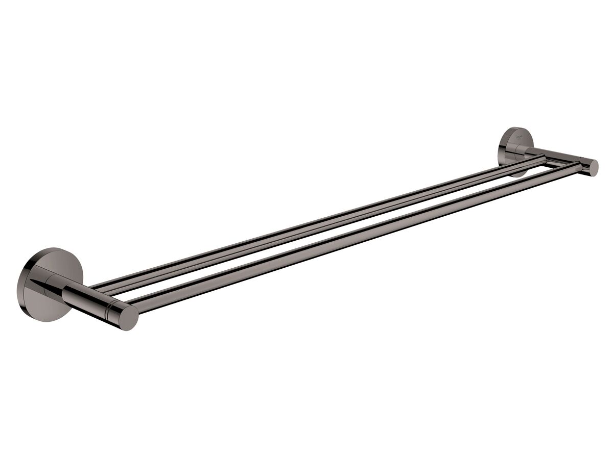 GROHE Essentials Accessories Double Towel Rail 600mm Hard Graphite from