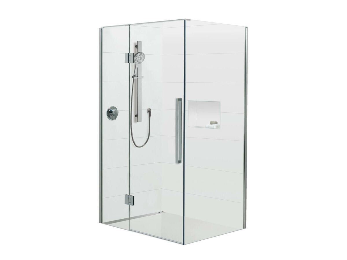 Glacier 2 Sided 1200 x 900 Shower Tray & Screen Left Hand Hinge from Reece