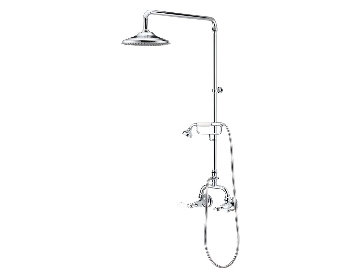 Kado Era Exposed Twin Telephone Shower Set Lever Porcelain Handle