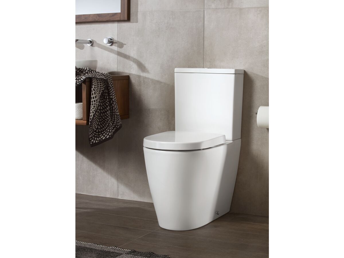 Kado Lux Close Coupled Back to Wall Overheight Bottom Inlet Toilet Suite with Soft Close Quick